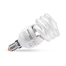 Лампа Спутник Spiral-mini-T2 15W, E-14, 2700К, тёплый свет, форма 