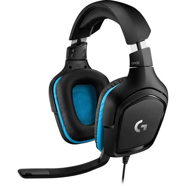 Проводная гарнитура Logitech G431 черный/синий