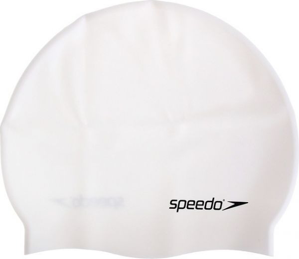 Шапочка для плавания Speedo Plain Flat Silicone Cap Jr White